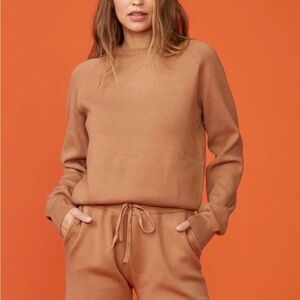 Monrow Tan Crewneck Sweater